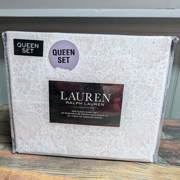 Ralph Lauren 100% Cotton Queen Sheet Set New in Package - Picture 1 of 5